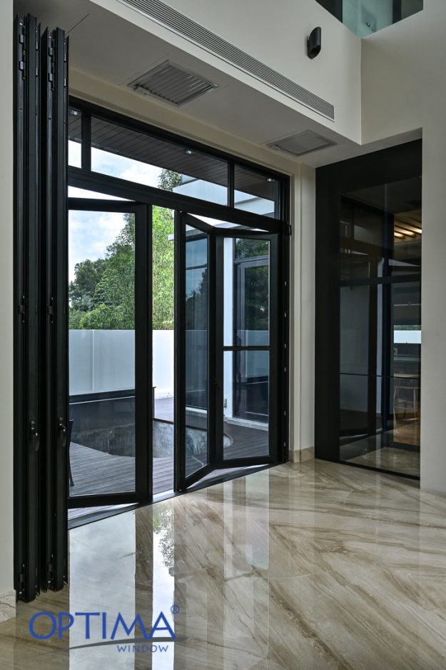 GYS_3712-Optima 29 Fixed Panel – Optima 88 Folding Door – Arxtech Folding Door
